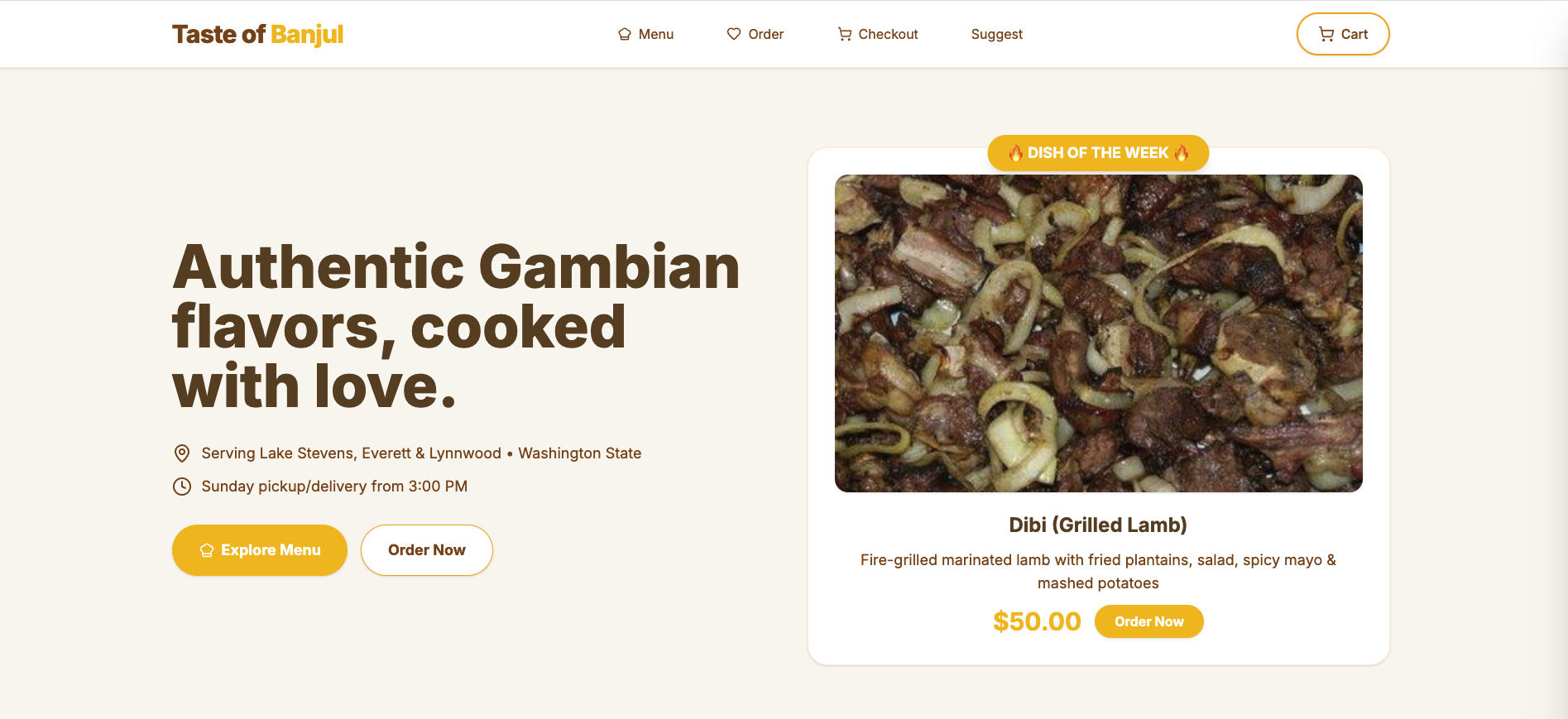 Taste of Banjul - Restaurant & Delivery Platform